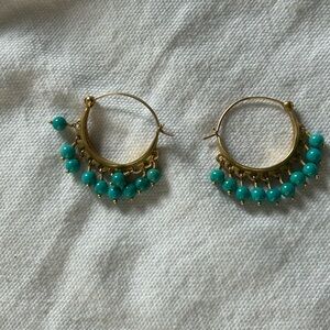 Vintage ME&RO 18k Turquoise Earrings
